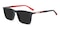 Charlie Black Rectangle TR90 Sunglasses