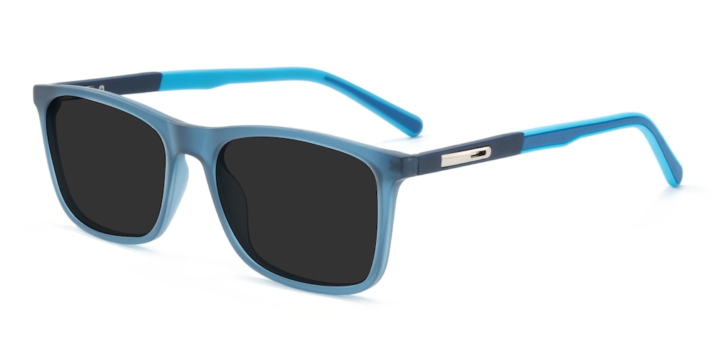 Davis Blue Rectangle TR90 Sunglasses