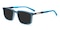 Gary Blue Rectangle TR90 Sunglasses