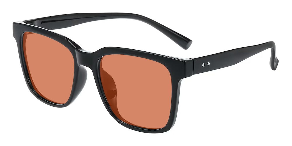 Ely Black Square TR90 Sunglasses