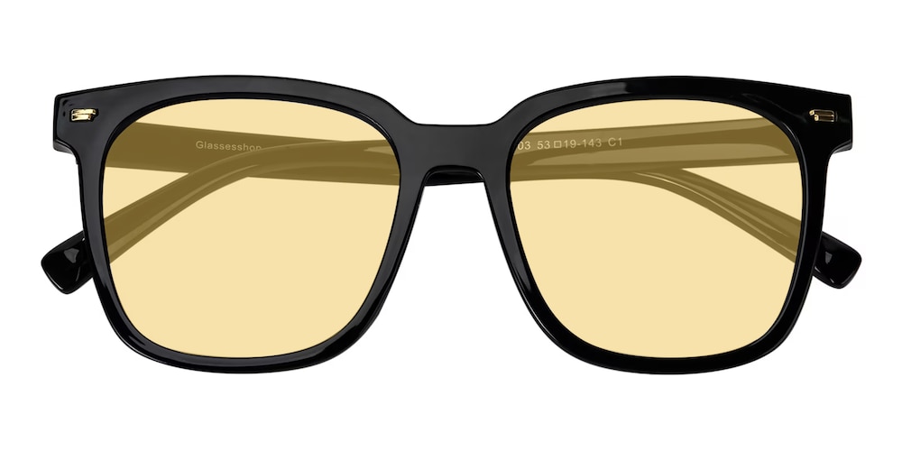 Atlantic Black Square TR90 Sunglasses
