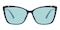 Victoria Blue/Brown Cat Eye TR90 Sunglasses