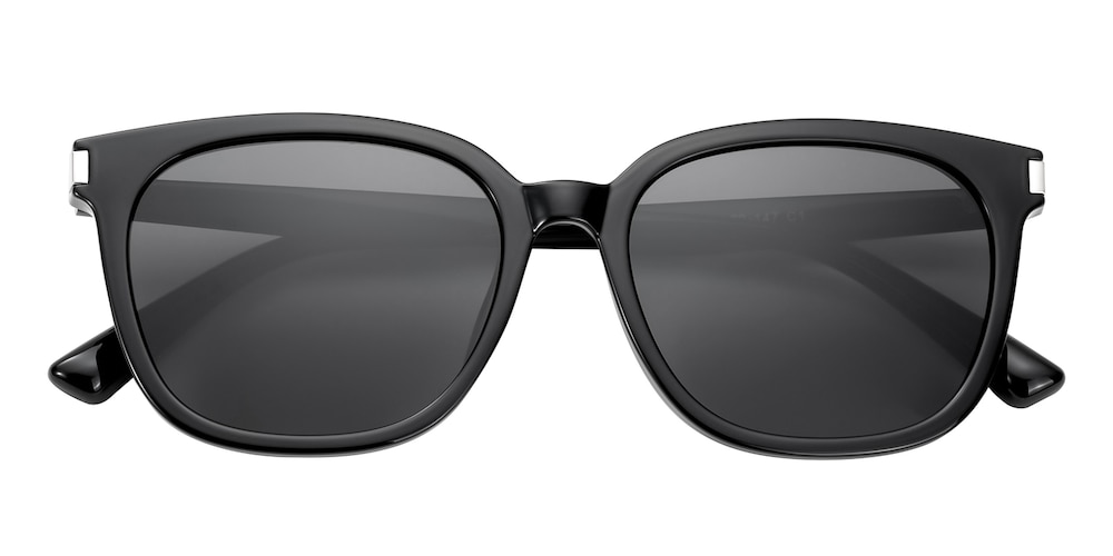 Jefferson Black Square TR90 Sunglasses