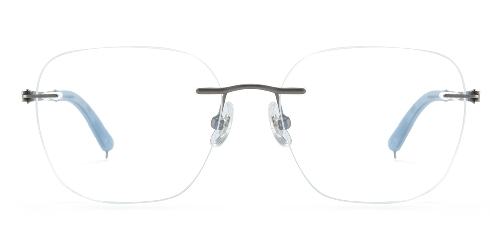 Bert Gunmetal Polygon Titanium Eyeglasses
