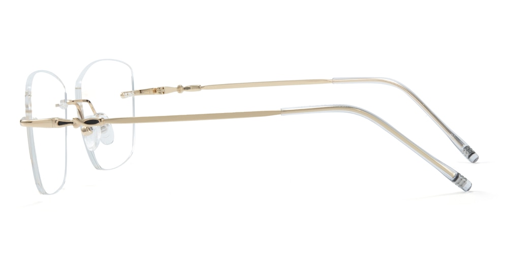 Valentina Golden Rectangle Metal Eyeglasses