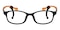 Noah Black/Orange Rectangle TR90 Eyeglasses
