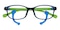 Noah Blue/Green Rectangle TR90 Eyeglasses