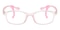 Noah Crystal/Pink Rectangle TR90 Eyeglasses