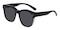 Fit Over Sunglasses Black Oval TR90 Sunglasses