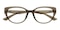 Geraldine Light Brown/Safari Cat Eye TR90 Eyeglasses