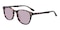 Sarasota Black|Pink Oval Acetate Sunglasses