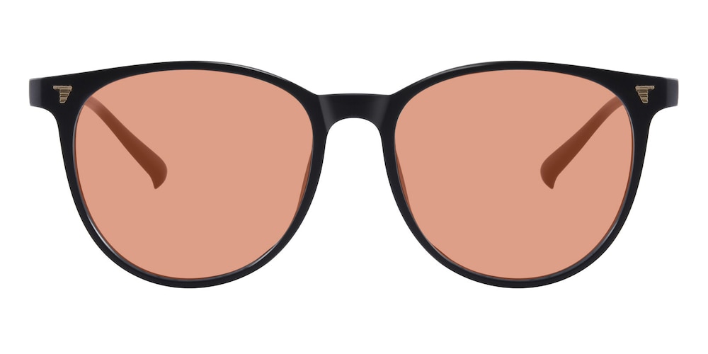 Chamomile MBlack Round TR90 Sunglasses