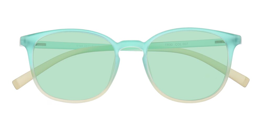 Stowe Green/Yellow Square TR90 Sunglasses