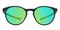 Yellowknife Mblack/Green Round TR90 Sunglasses