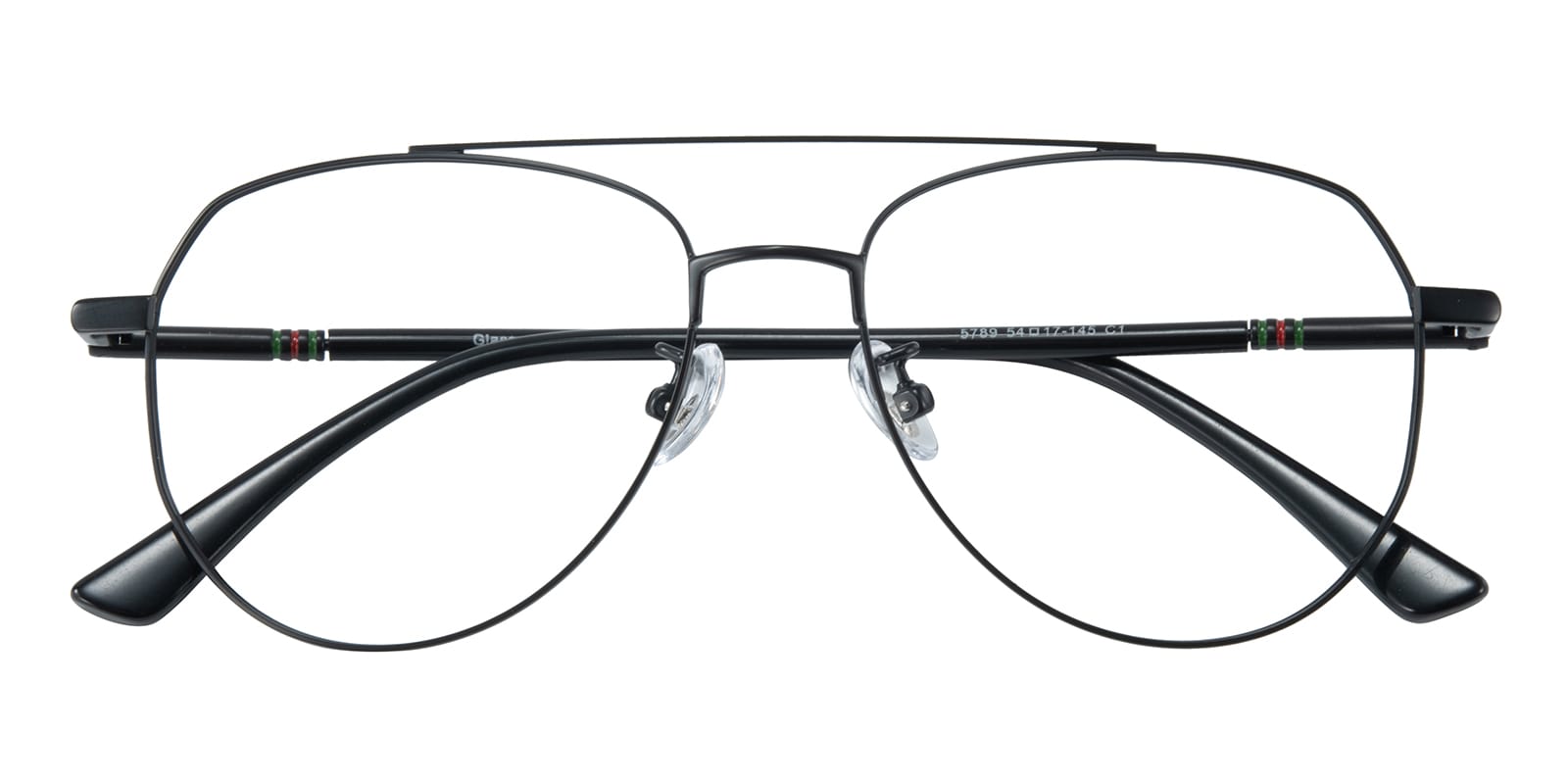 BrilaClassic　ブラックメガネ　ブラック×シルバー Megan Aviator Black Photochromic Glasses | GlassesShop