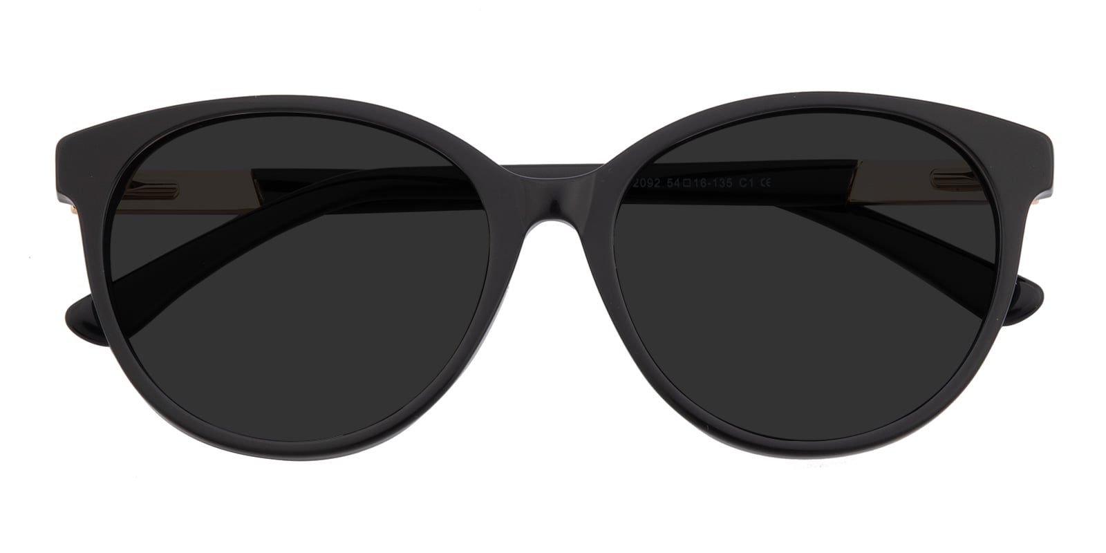 Charlotte Mercy Oval Cat Eye Sunglasses in Black Charlotte Womens Fashion Square Sunglasses main image 3