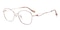 Enid Brown Oval Metal Eyeglasses