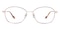 Enid Brown Oval Metal Eyeglasses