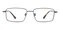 Borg Black Rectangle Titanium Eyeglasses