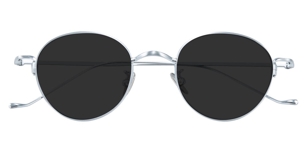 Moorhead Silver Oval Titanium Sunglasses