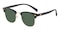 Saxon Black Browline TR90 Sunglasses