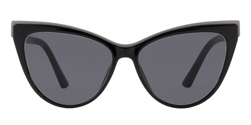 Frederica Cat Eye Black/Floral Sunglasses | GlassesShop display picture 1