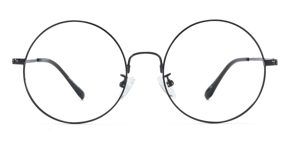 Burke Black Round Metal Eyeglasses