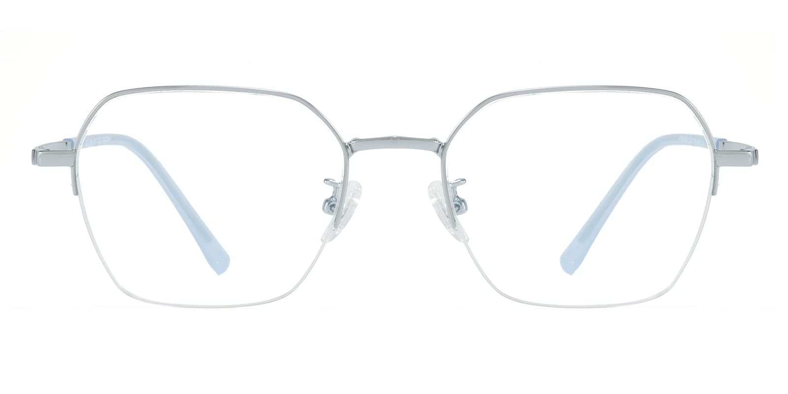 Letitia Polygon Silver Eyeglasses | Glassesshop