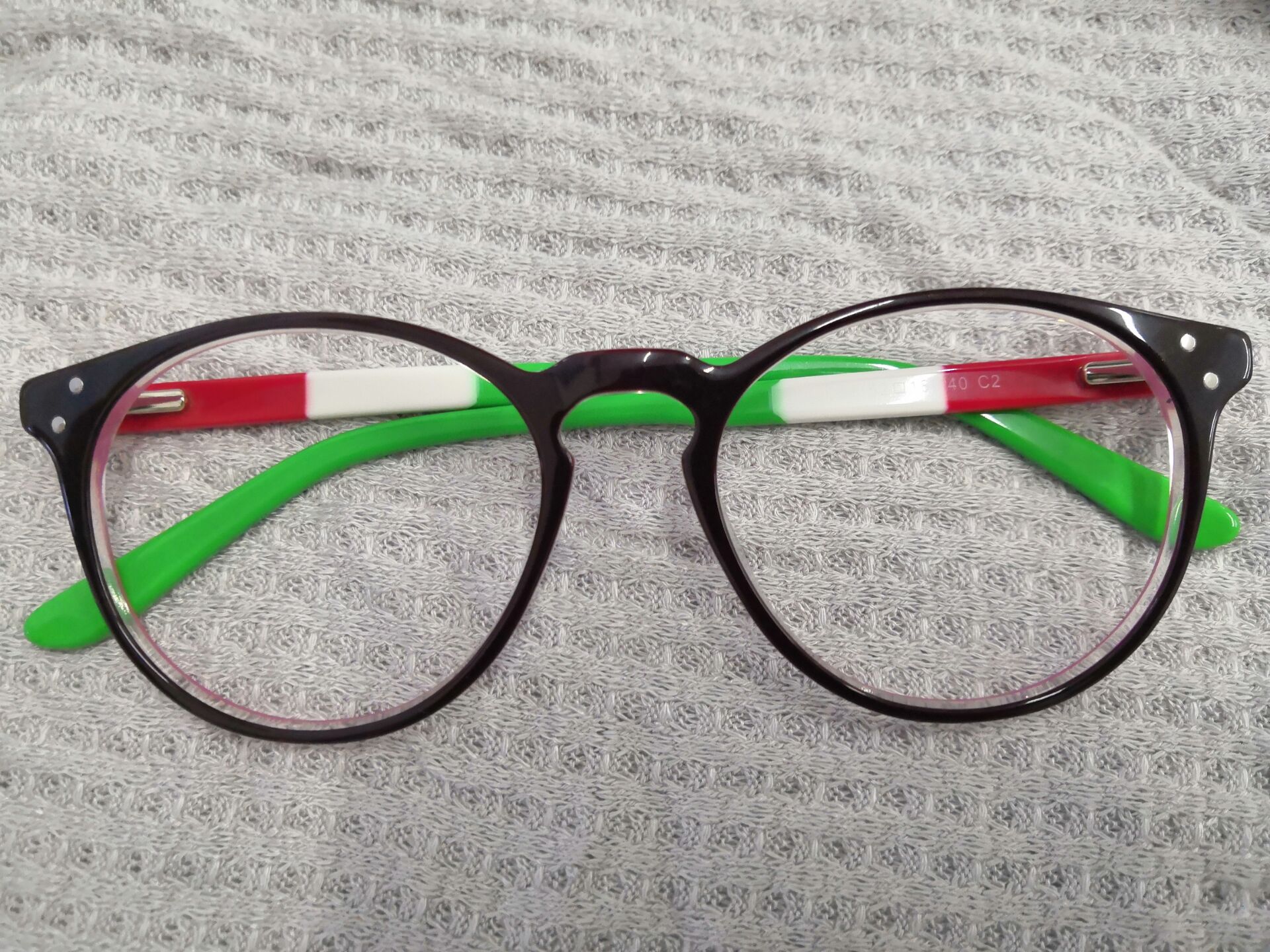 Hickory Round Brown/Green Eyeglasses